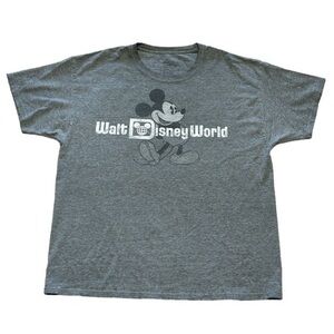 UNISEX WALT DISNEY WORLD MICKEY MOUSE GREY T-SHIRT, SIZE XL